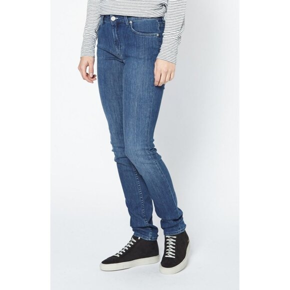 NWT Womens Size 28 28x32 ACNE Studios Blue Atlantis Wash Flex Stretch Jeans NEW - Picture 1 of 8